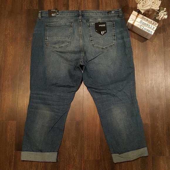 Kut from the Kloth Women's Boyfriend Jeans - Dark Blue - Picture 7 of 8